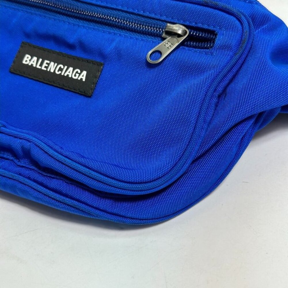 Balenciaga Body Bag Logo Explorer Nylon Blue - Picture 3 of 9